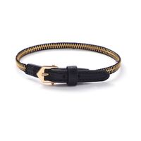 Creative Retro Winding Hip-hop Zipper Belt Buckle Single Circle Bracelet main image 1