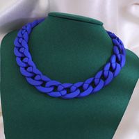 New Necklace Exaggerated European And American Style Cuban Chain Colorful Acrylic Necklace main image 4