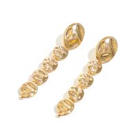 European And American New Retro Exaggerated Chain Earrings Irregular Lines Oval Personality Earrings main image 3