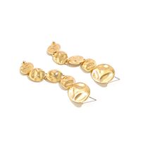 European And American New Retro Exaggerated Chain Earrings Irregular Lines Oval Personality Earrings main image 5