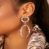 Retro Ethnic Style Simple Round Ring Earrings Autumn And Winter Ins Fashion Hollow Earrings main image 1