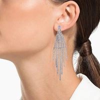 European And American Zircon Earrings Tassel Diamond Claw Chain Earrings Wholesale main image 1