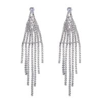 European And American Zircon Earrings Tassel Diamond Claw Chain Earrings Wholesale main image 3