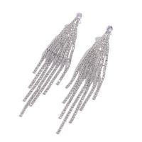 European And American Zircon Earrings Tassel Diamond Claw Chain Earrings Wholesale main image 4