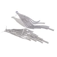 European And American Zircon Earrings Tassel Diamond Claw Chain Earrings Wholesale main image 6