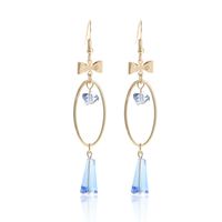 Nouvelle Personnalité De Tempérament De Style Long Boucles D&#39;oreilles Simples En Cristal Avec Gland main image 4