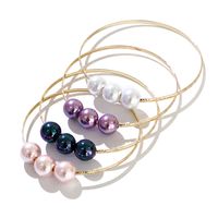 Wholesale Round Bead Glass Pearl Metal Bracelet Ethnic Style Retro Simple Bracelet Jewelry main image 1