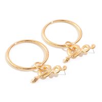 Wholesale Fashion Exaggerated Retro Circle Earrings Geometric Snake-shaped Golden Personalized Earrings main image 5