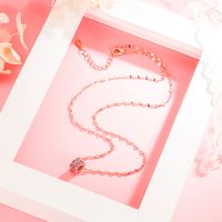 Korean Version Of Necklace Cute Purple Diamond Zircon Necklace Clavicle Chain Jewelry main image 5