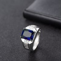 Emerald European And American Sapphire Diamond Green Spinel Trendy Ring main image 4