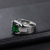 Bague Tendance Émeraude Européenne Et Américaine Saphir Diamant Vert Spinelle main image 6