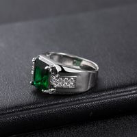 Emerald European And American Sapphire Diamond Green Spinel Trendy Ring main image 6