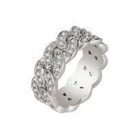 High-quality Diamond-studded Chain Light Luxury Starry Star Ring Micro-studded Fashion Jewelry main image 1