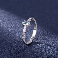 Exquisite Small Topaz European And American Fashion Zircon Blue Topaz Ring Jewelry main image 1