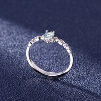 Exquisite Small Topaz European And American Fashion Zircon Blue Topaz Ring Jewelry main image 3