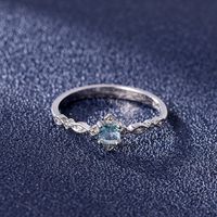 Exquisite Small Topaz European And American Fashion Zircon Blue Topaz Ring Jewelry main image 4