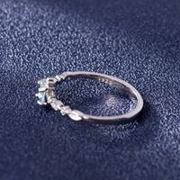 مجوهرات خاتم توباز صغيرة رائعة على الطراز الأوروبي والأمريكية من الزركون الأزرق والتوباز main image 5
