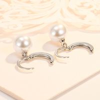 Korean Silver-plated Car Flower Pearl Earrings Female Copper Earrings Fashion Ear Jewelry Wholesale main image 5