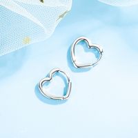Korean Heart-shape Copper Inlaid Zircon Earrings Wholesale main image 3