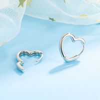 Korean Heart-shape Copper Inlaid Zircon Earrings Wholesale main image 4