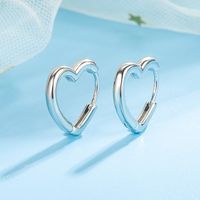 Korean Heart-shape Copper Inlaid Zircon Earrings Wholesale main image 5
