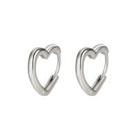 Korean Heart-shape Copper Inlaid Zircon Earrings Wholesale main image 6