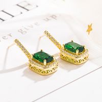 Fashion Square Earrings Female Copper Inlaid Zircon Earrings Wholesale main image 4