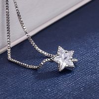 Korean Style Diamond-studded Five-pointed Star Copper Bracelet Wholesale main image 4