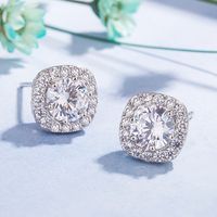 South Korea's New Fashion Hollow Square Zircon Earrings Crystal Star Fashion Cool Style Jewelry main image 3