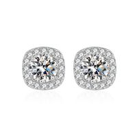 South Korea's New Fashion Hollow Square Zircon Earrings Crystal Star Fashion Cool Style Jewelry main image 6
