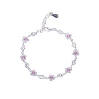 Bracelet De Fleur De Cerisier En Zircon Rose En Forme De Coeur De Mode En Gros main image 6