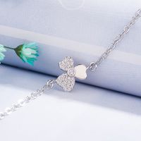 Koreanische Version Des Neuen Kleeblumen-diamant-zirkonblatt-kupferarmbandes main image 3