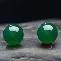 Korean Style Fashion Natural Green Chalcedony Earrings Crystal Earrings Jewelry Wholesale main image 3