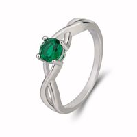 Zirkonia Rosa Diamant Europäischer Und Amerikanischer Lila Ring Zeigefingerring Einfacher Modeschmuck main image 1