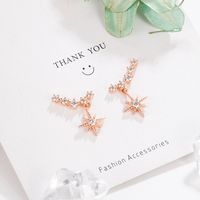 Korean Fashion Diamond Star Earrings Eight-pointed Star Earrings Personality Ins Jewelry main image 1