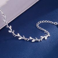 Korean Moonlight Forest Leaves And Branches Silver-plated Copper Bracelet main image 5