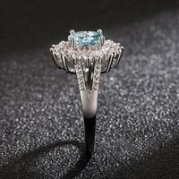 Diamond Topaz European And American Full Pink Crystal Zircon Ring Fashion Jewelry main image 6