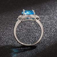 Blue Zircon European And American Diamond Butterfly Sapphire Ring Fashion Jewelry main image 6