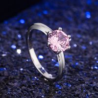 Fashion Classic Six-claw Single Zircon European And American Cross-border Simulation Diamond Ring Jewelry main image 5