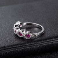 Cross-border Micro Zircon Emerald Ring Ruby Full Diamond Ring Fashion Jewelry main image 5