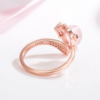 Korean Sweet Micro Diamond Fox Hibiscus Stone Cute Animal Ring Niche Hand Jewelry main image 6
