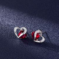 Diamond Heart-shaped Earrings Fashion Love Earrings Personalized Jewelry main image 5