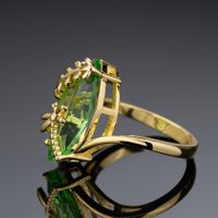 European And American Cross-border Green New Dragonfly Olive Emerald Ring Fashion Jewelry main image 5