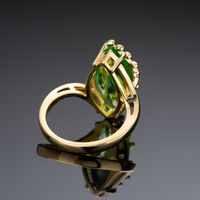 European And American Cross-border Green New Dragonfly Olive Emerald Ring Fashion Jewelry main image 6