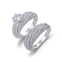 Full Zircon Engagement Elegant And Fashionable Full Diamond Ring Zircon Jewelry main image 3