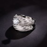 Full Zircon Engagement Elegant And Fashionable Full Diamond Ring Zircon Jewelry main image 4