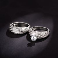 Full Zircon Engagement Elegant And Fashionable Full Diamond Ring Zircon Jewelry main image 5