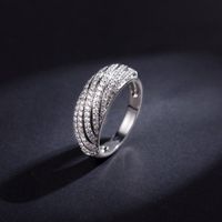 Full Zircon Engagement Elegant And Fashionable Full Diamond Ring Zircon Jewelry main image 6