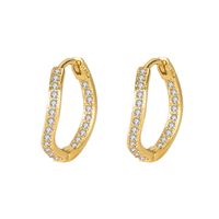 Pendientes Ondulados De Diamantes Europeos Y Americanos Pendientes De Circonita Con Incrustaciones De Oro De 18k Para Mujer main image 6