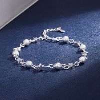 Korean Copper Plated Five-pointed Star Frosted Transfer Beads Star Bracelet main image 1